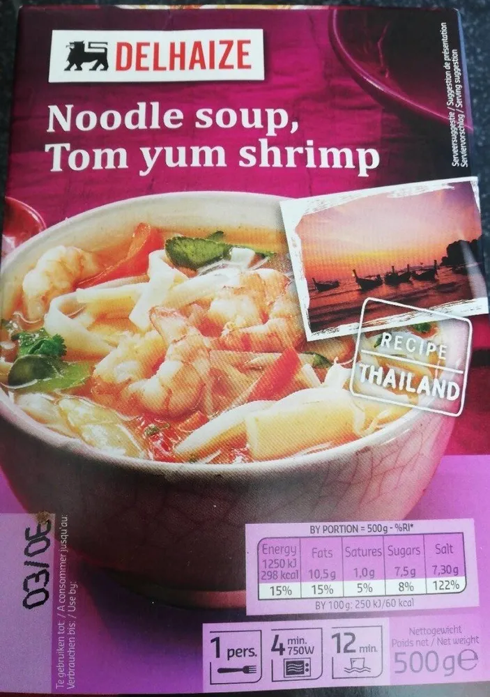 Noodle soup Tom yum shrimp