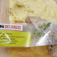 Boudin blanc purée de pommes de terre et compote de pommes