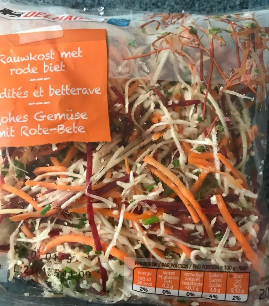 Crudités et bettrave rouge