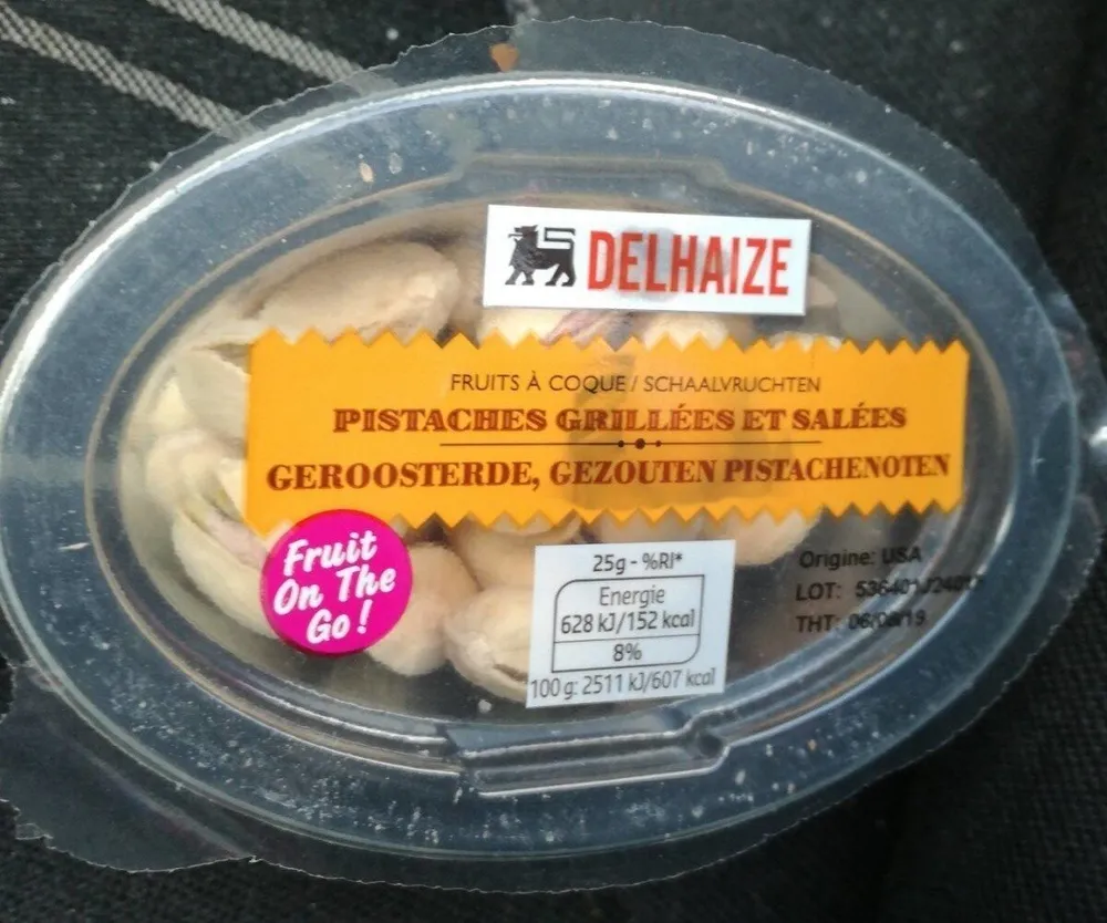 Pistaches grillées et salées