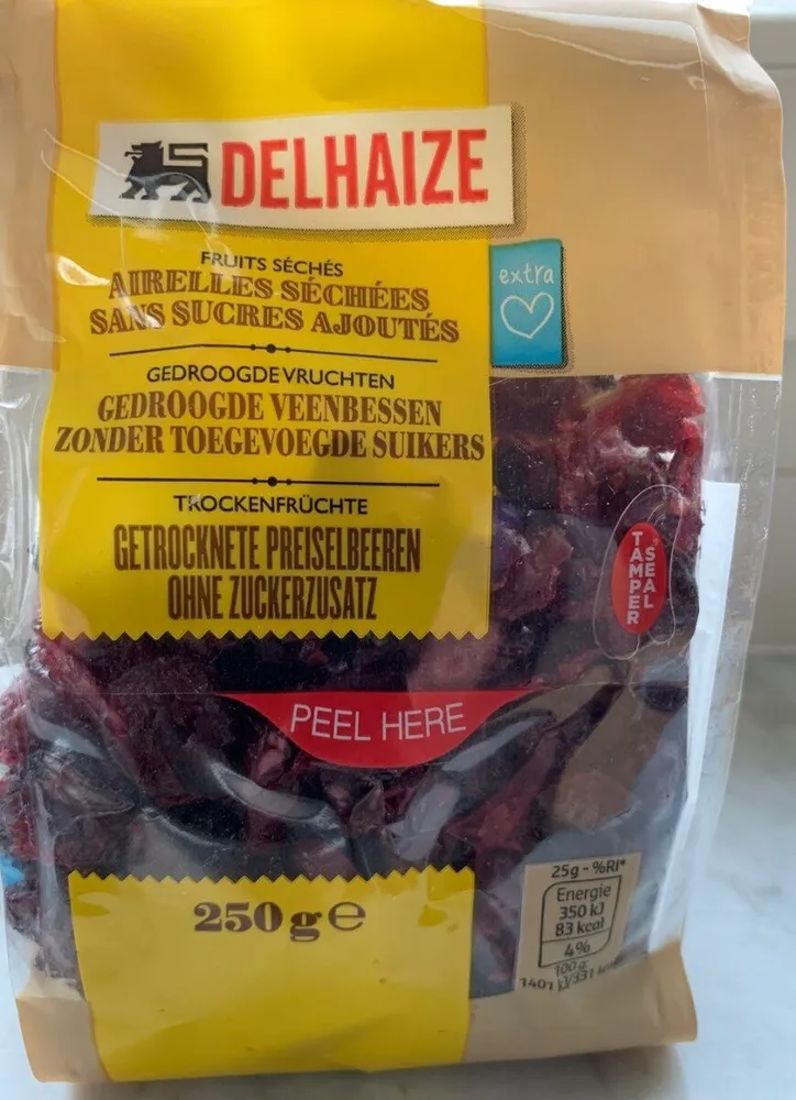 Airelles sechees sans sucre ajoute