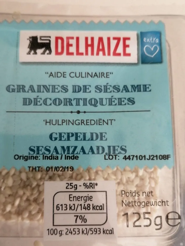 Graines de sésame décortiquées
