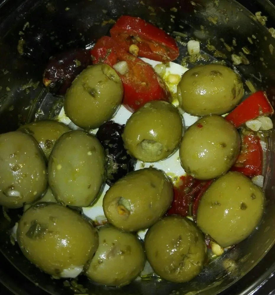 Olives mix aux piments & basilic