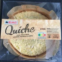 Quiche jambon poireau et biere