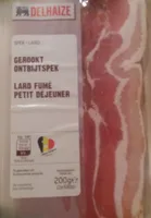 Lard fumé petit déjeuner