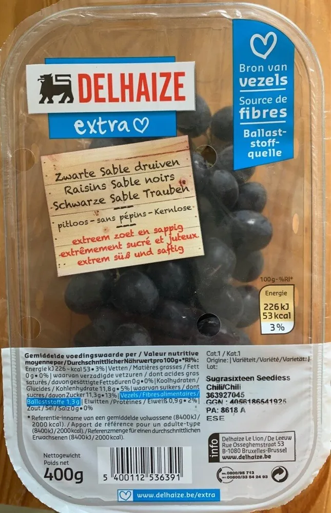 Raisins Sable noirs