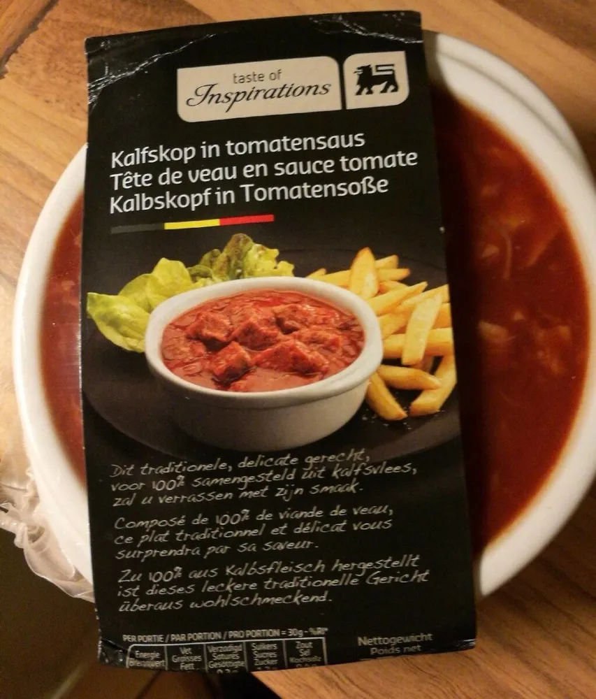 Tête de veau en sauce tomate