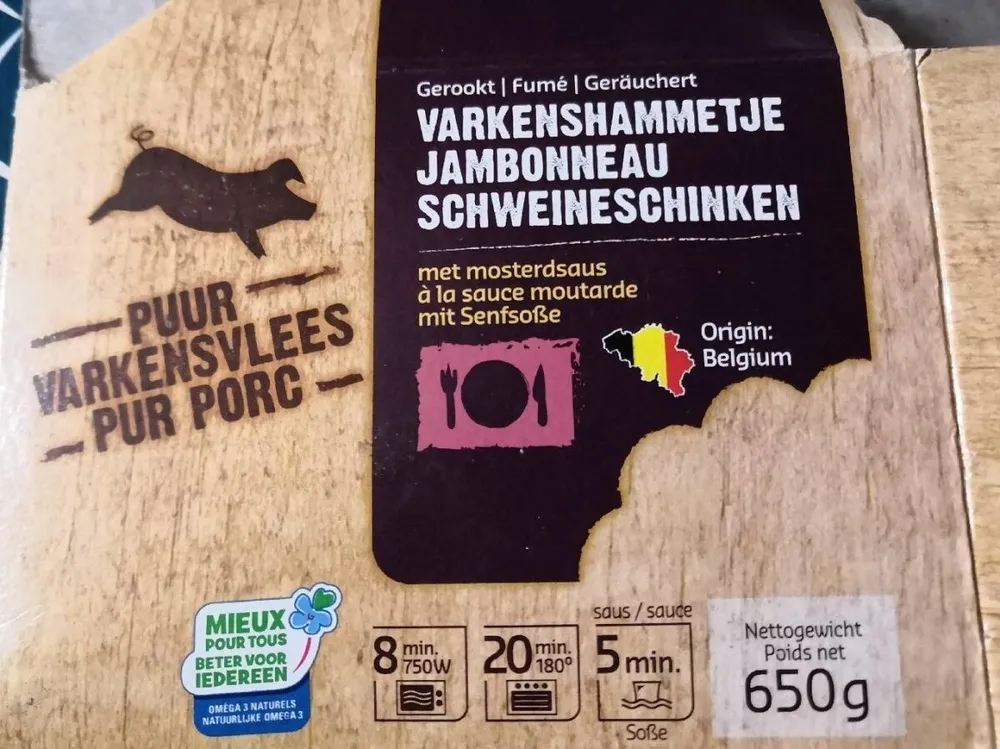 Jambonneau fumé sauce moutarde