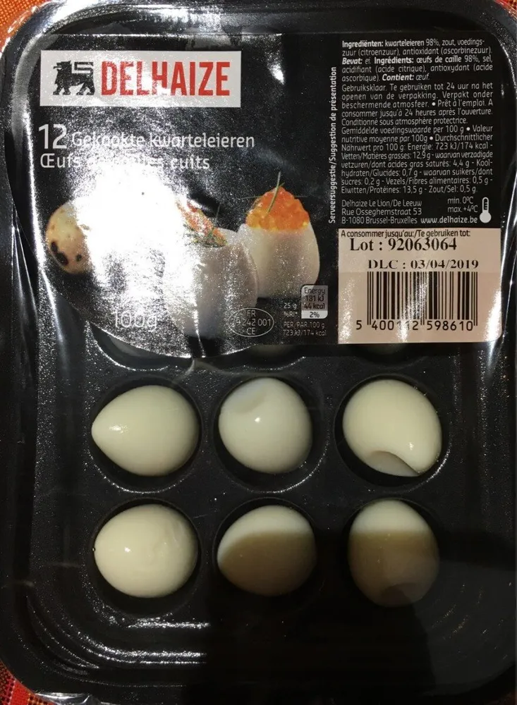 Oeuf de caille cuits