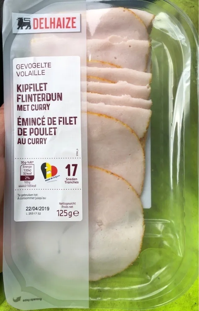 Émincé de filet de poulet au curry
