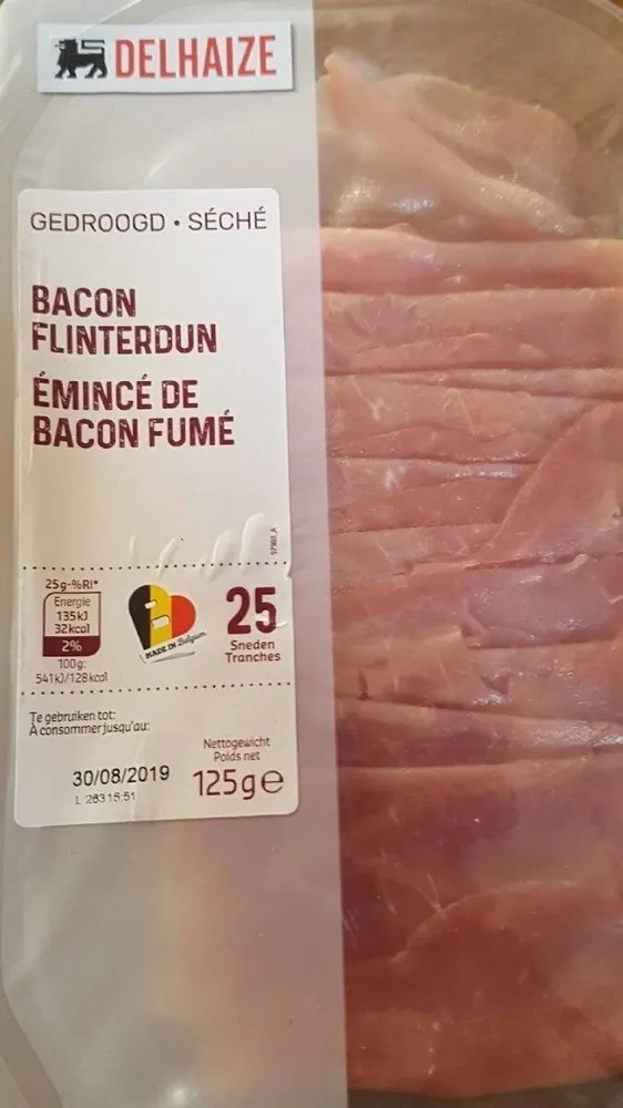 Émincé de bacon fumé