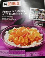 Prawn red curry with jasmine rice