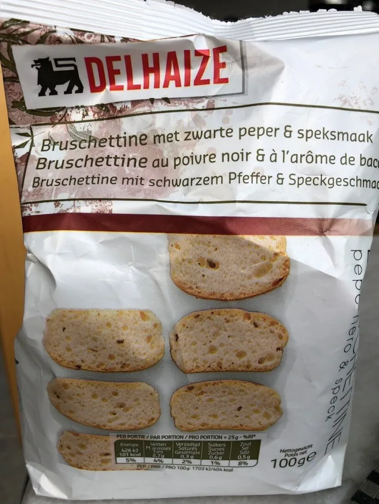 Bruschettine au poivre noir