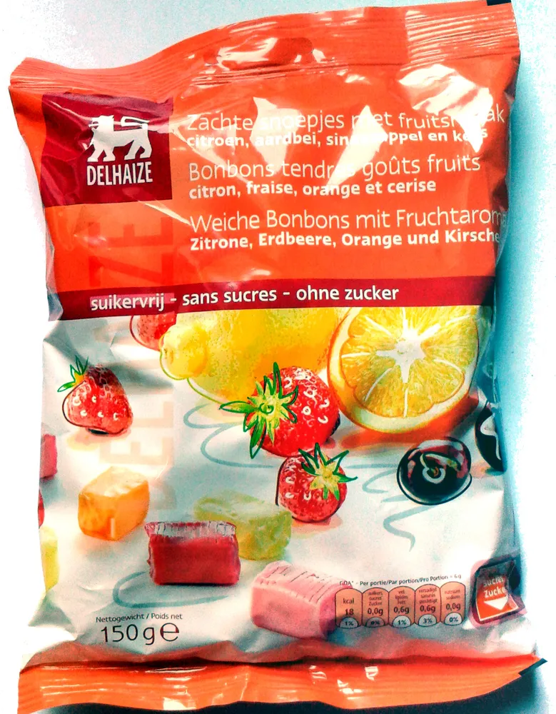 Bonbons tendres goûts fruits