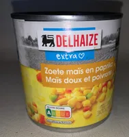 Maïs doux et poivrons