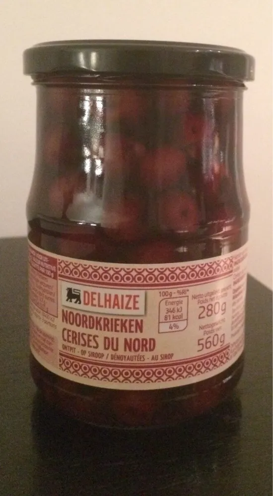 Cerises du Nord / dénoyautées - au sirop