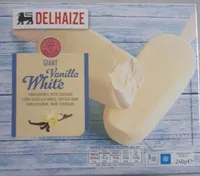 Crème glacée à la vanille, chocolat blanc