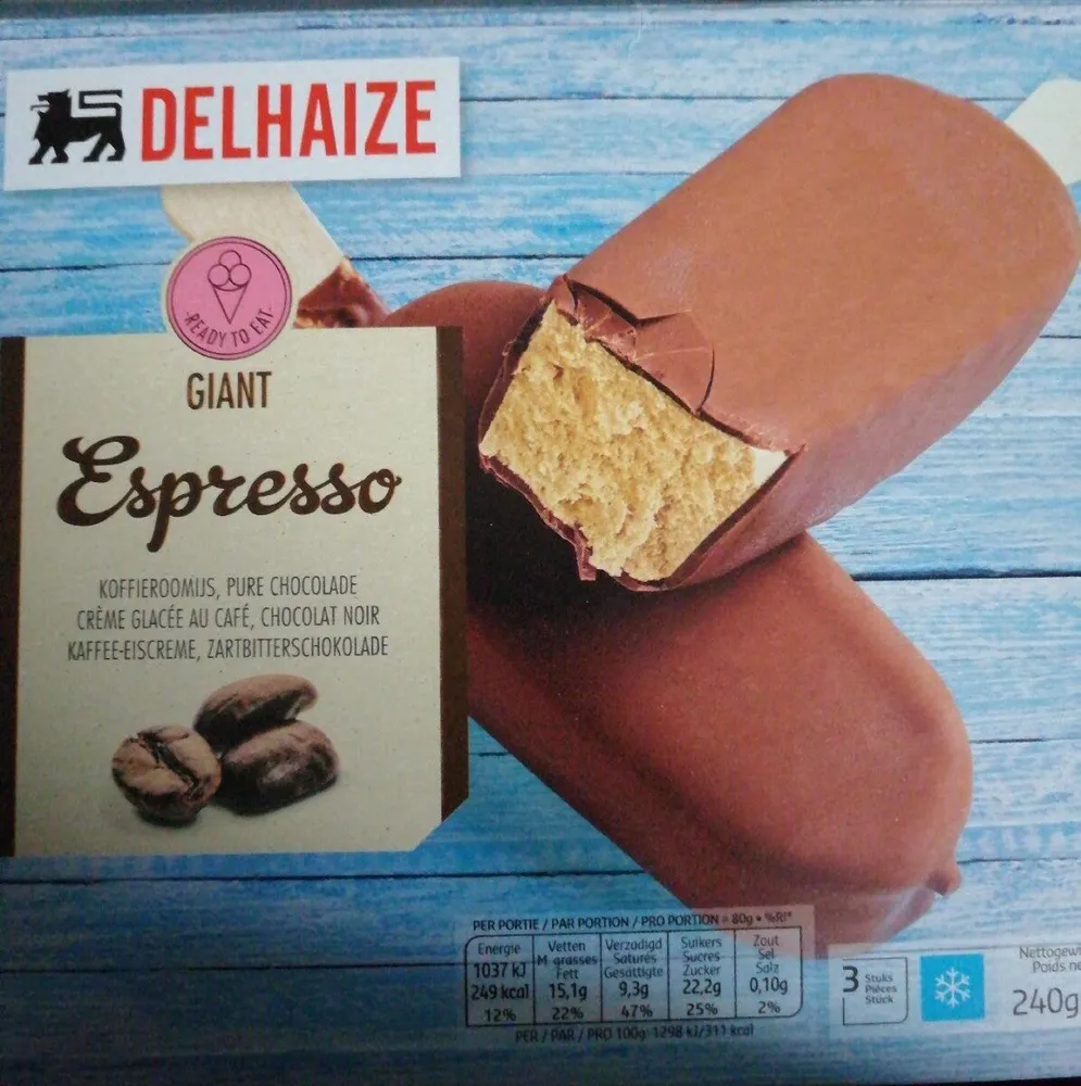 Giant espresso crème glacée au café, chocolat noir