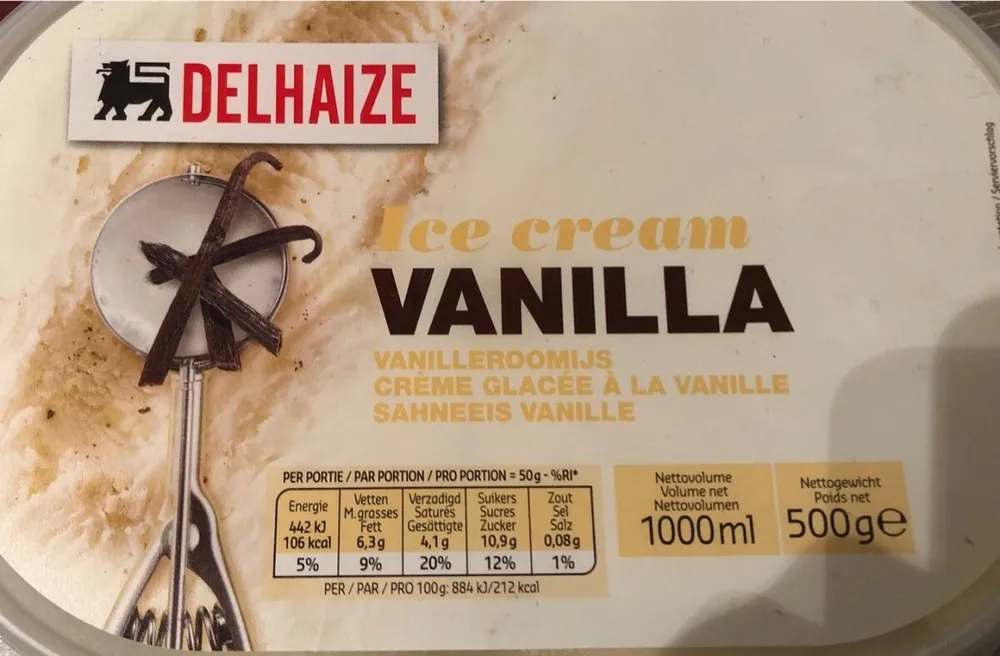crème glacée à la vanille