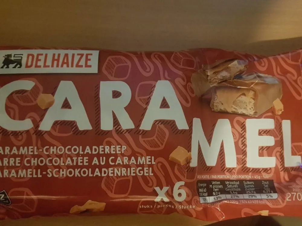 Barre chocolatée au caramel