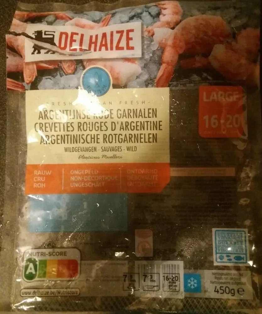 Crevettes rouges d'argentine