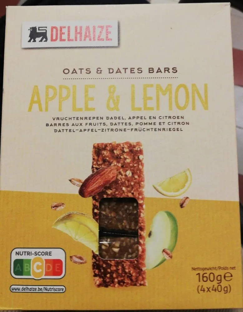 Oats and dates bars apple lemon