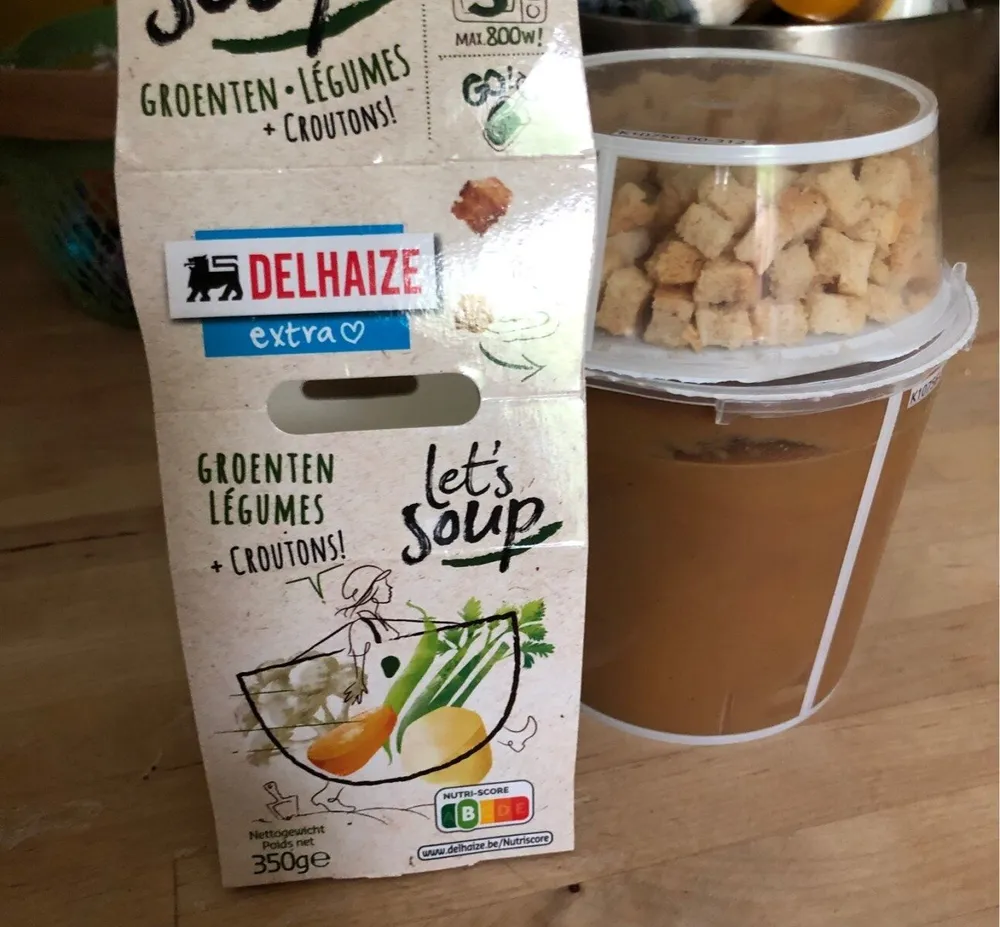 Delhaize Let'Soup Legumes et Croutons