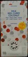 Chocolat au lait à la boix de coco grillée et au curry rouge