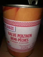 Demi pêche au jus de raisin