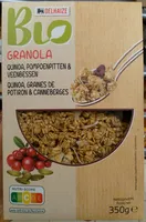 Granola quinoa, graines de potiron & canneberges