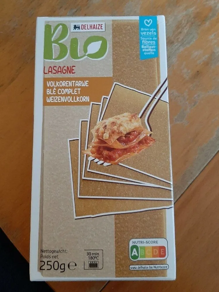Pâte lasagne blé complet