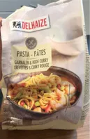 Pasta crevettes curry rouge