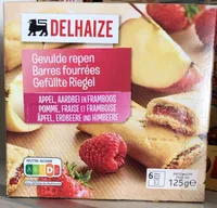 Barres fourrees pomme, fraise et framboise