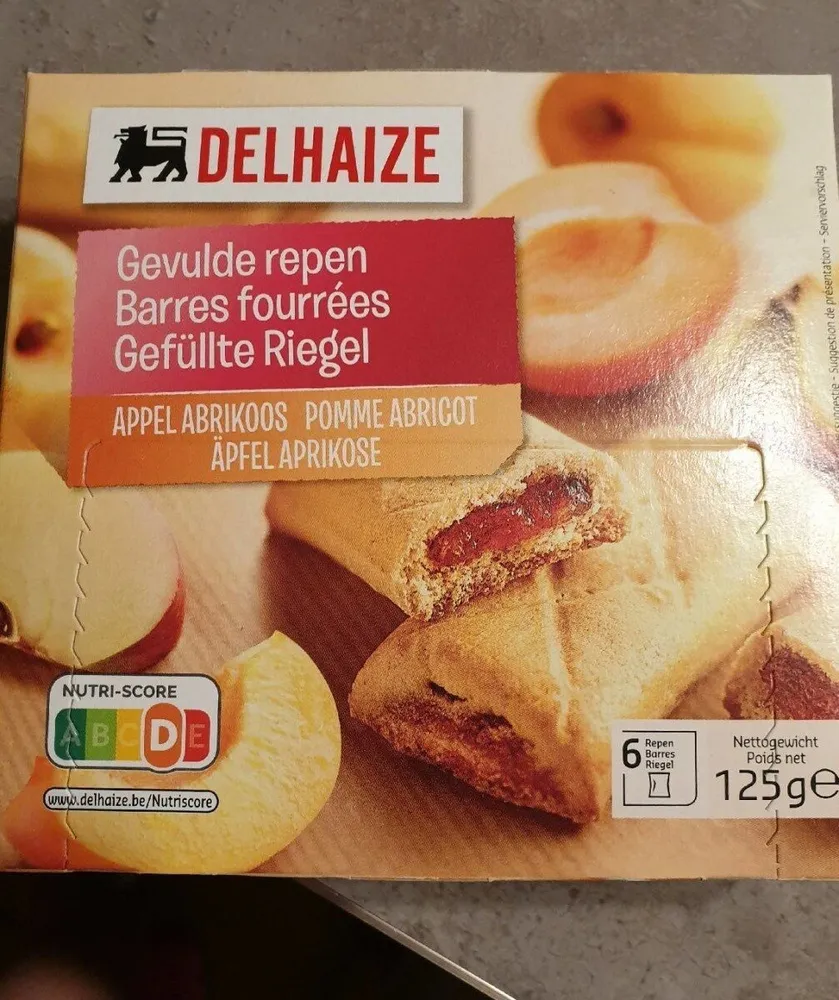Barre fourrée pomme abricot