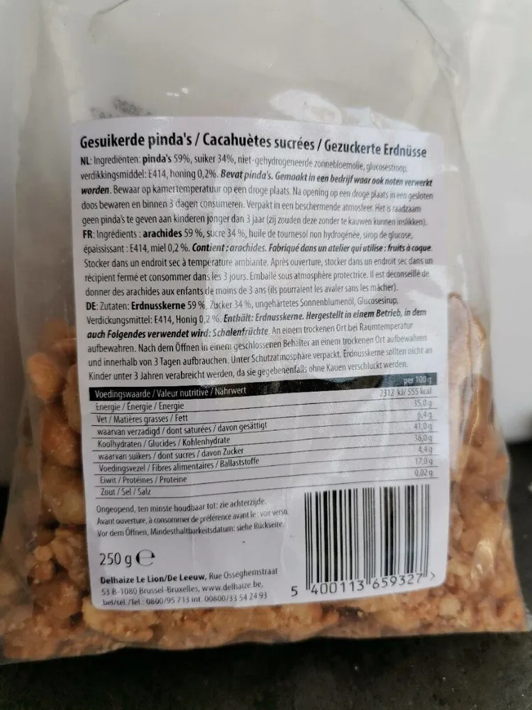 Gesuikerde pinda's