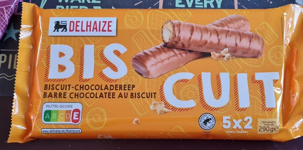 Barre chocolatée au biscuit