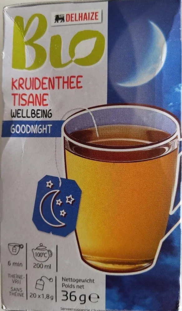 Tisane/ Kruidebthee wellbeing goodnight