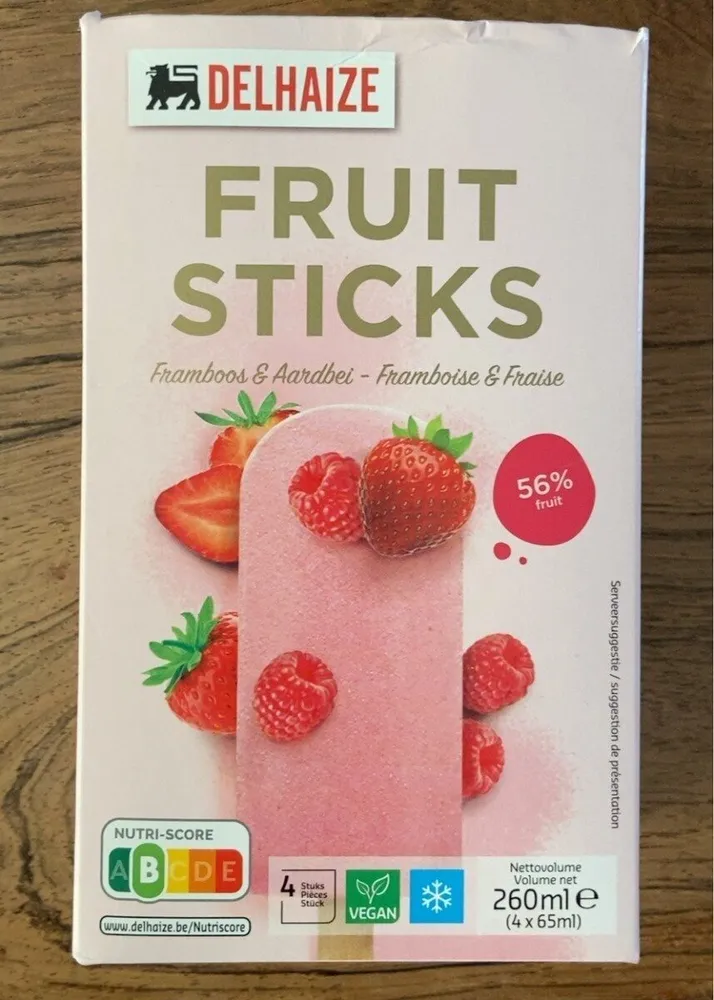 Fruit sticks Framboise & Fraise
