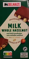 Chocolat au lait aux noisettes entières