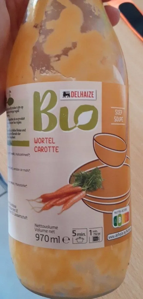 Soupe bio carottes