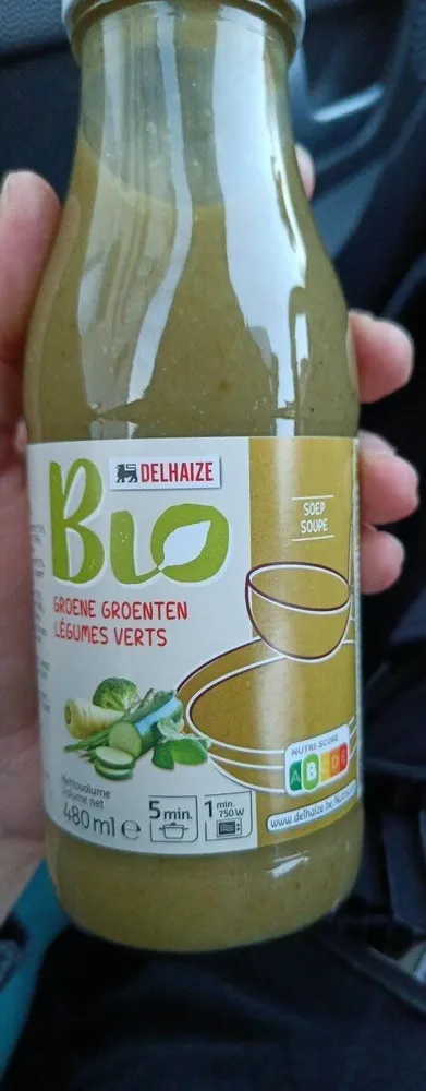 Soupe bio Delhaize légumes verts
