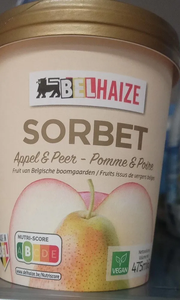 Sorbet pomme et poire