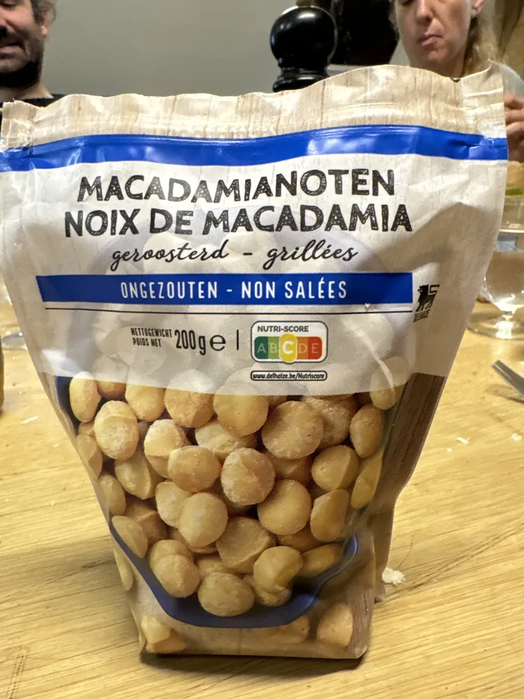 Macadamianoten geroosterd, ongezouten / Noix de macadamia grillées, non salées