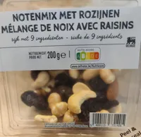 Notenmix met rozijnen