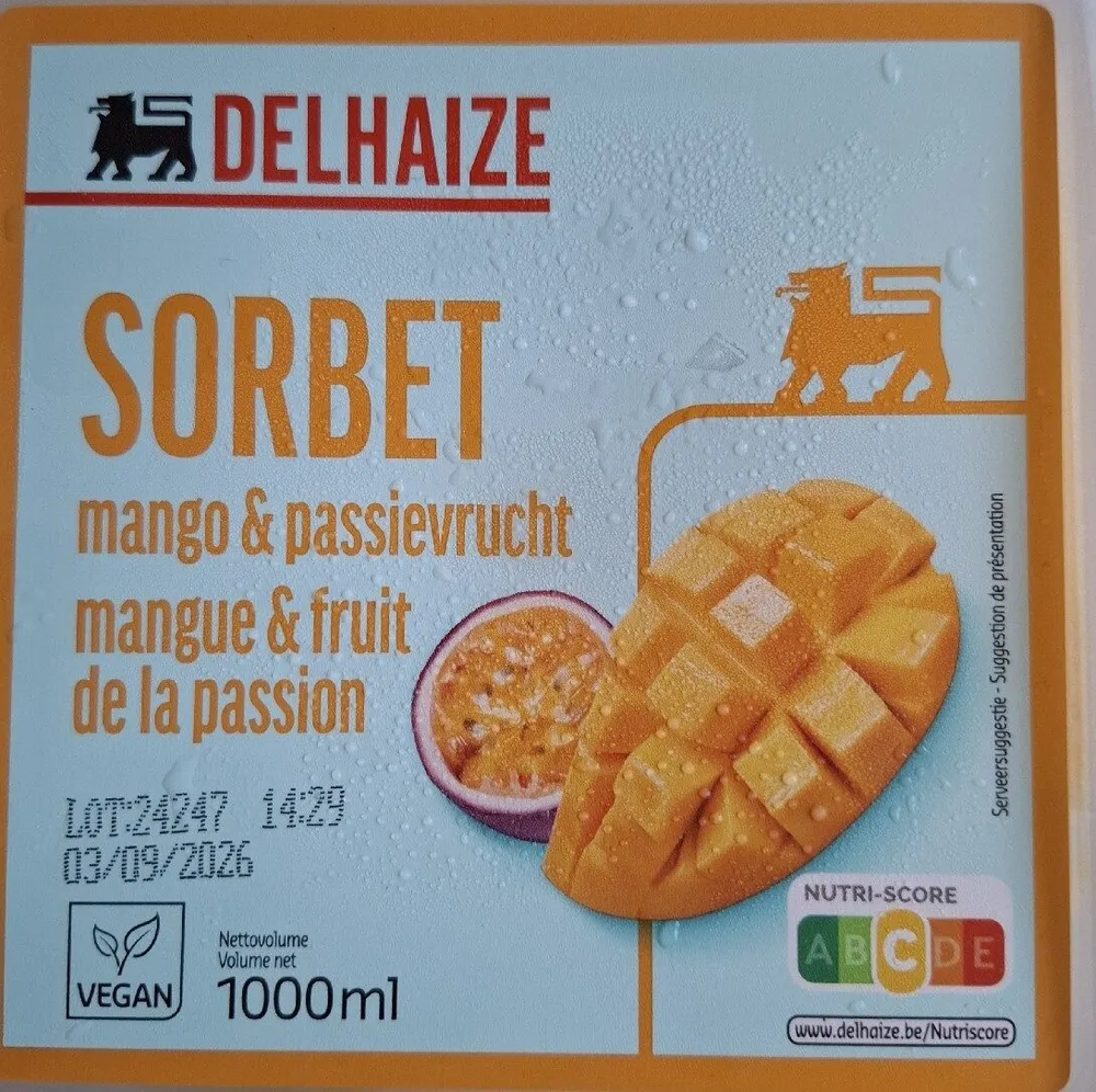 Mango En Passievrucht Sorbet
