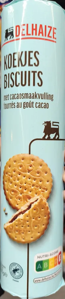 Biscuits fourrés goût cacao