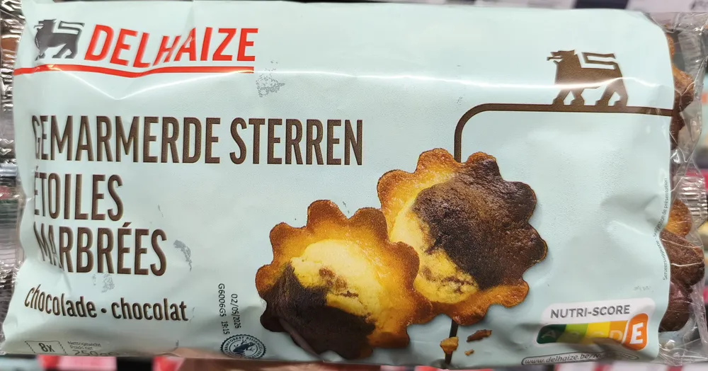 Étoiles marbrées chocolat