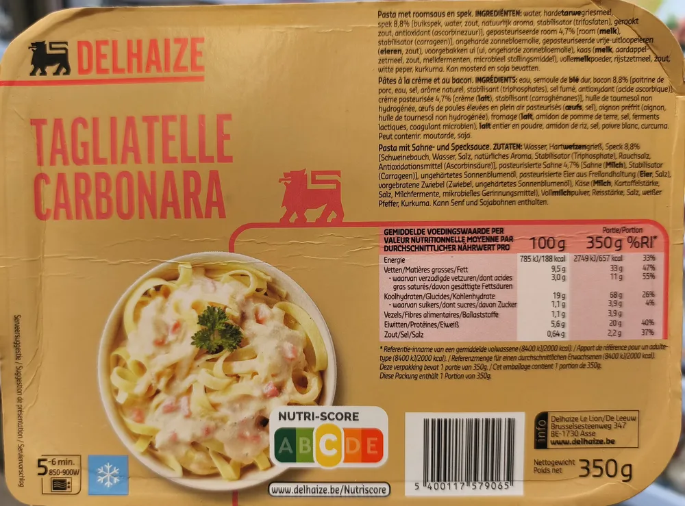Tagliatelle carbonara