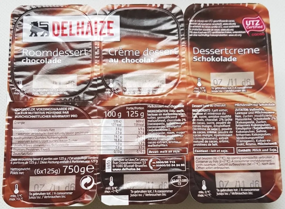 Crème dessert au chocolat