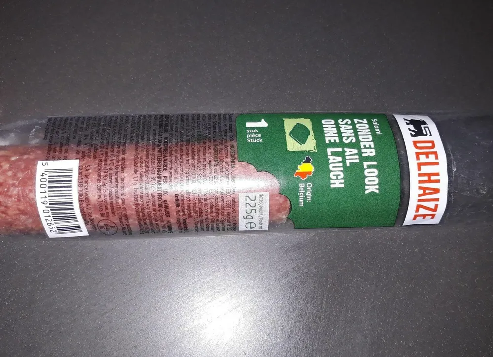 Salami zonder look Delhaize